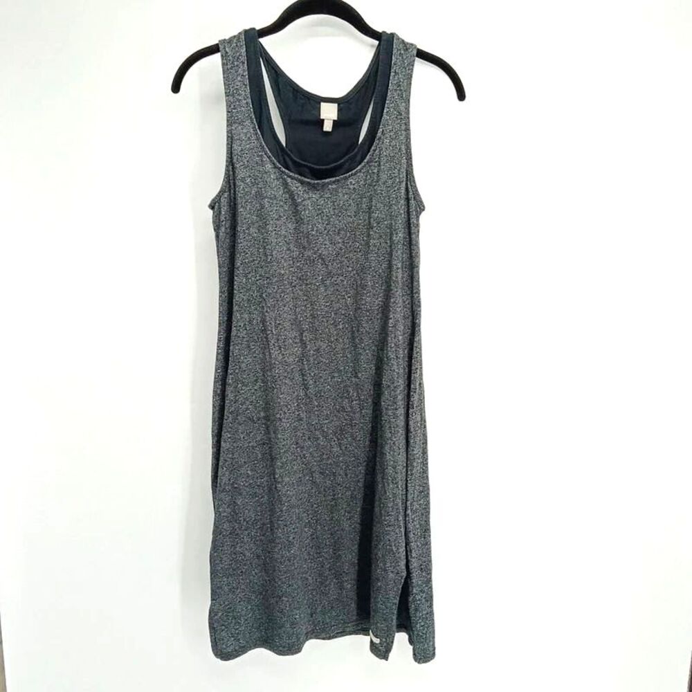 Vintage Bench. Layered Tank Dress Charcoal Gray Y2K Minimalist M 8